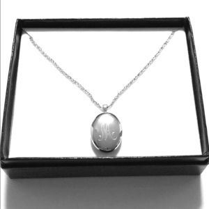 NIB Blanquart “M” Monogram Silver Locket
